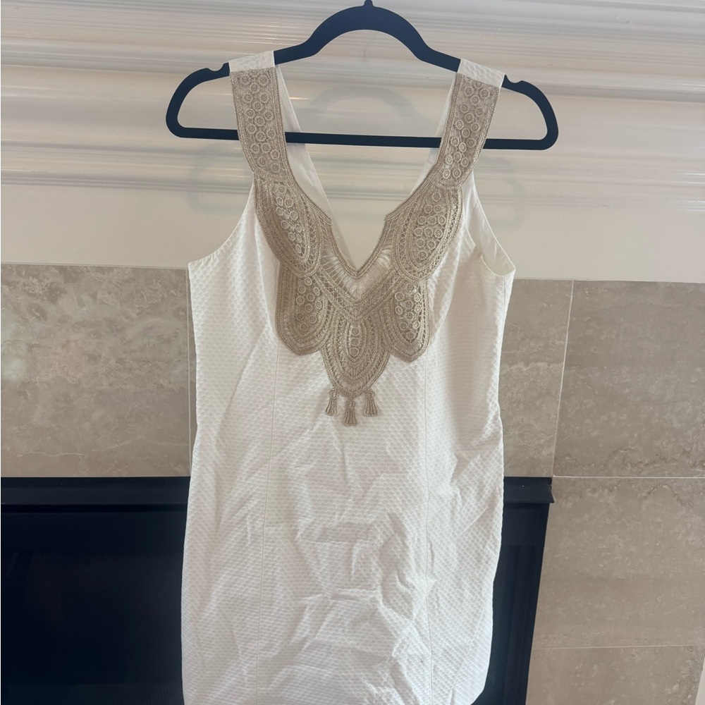 Lilly Pulitzer White Dress with Pink Tag